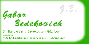 gabor bedekovich business card